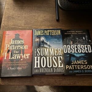 James Patterson lot of 3 books: The Summer House, Obsessed, & The #1 Lawyer